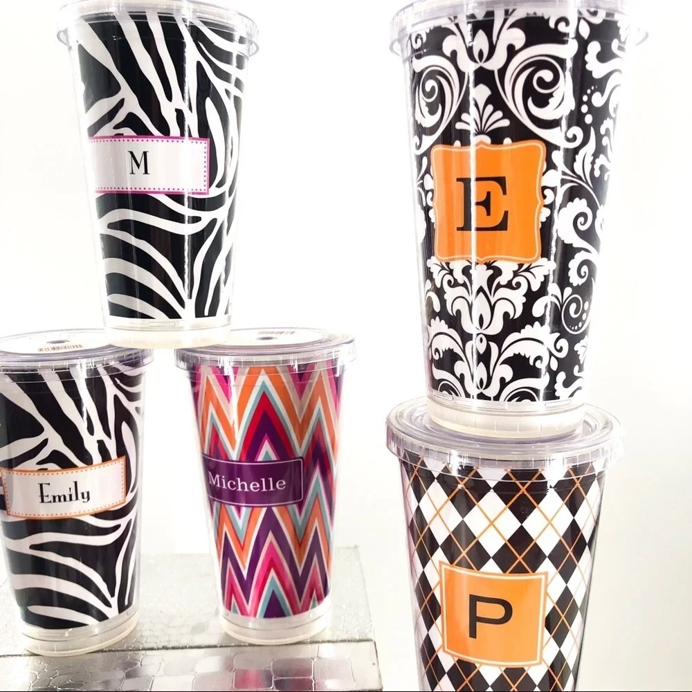 🌷 Bright Color Acrylic Tumbler w/ Straw